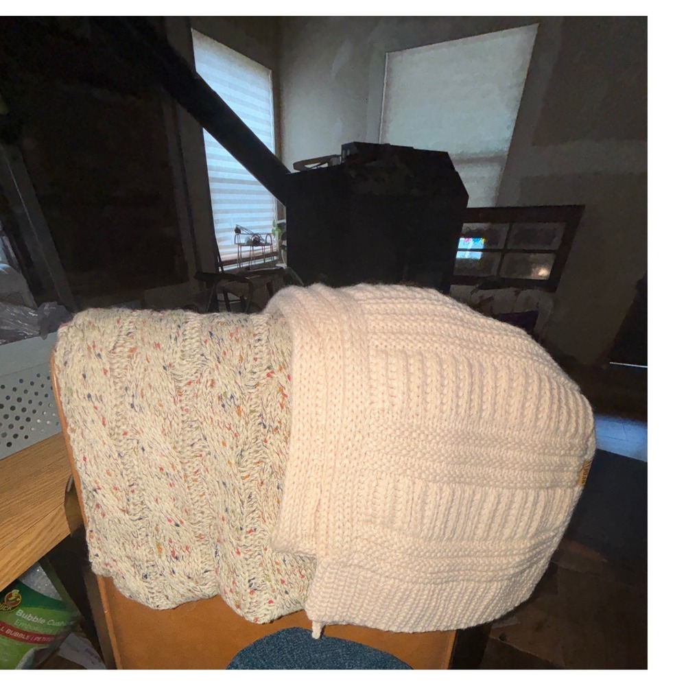 Womens Winter Hat Bundle CC Confetti Beanie Redess Ribbed Knit Popcorn Beret 4pc